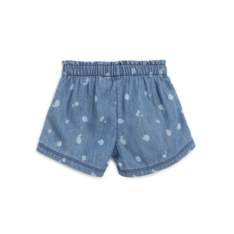 Girls Medium Blue Printed Shorts image number 1